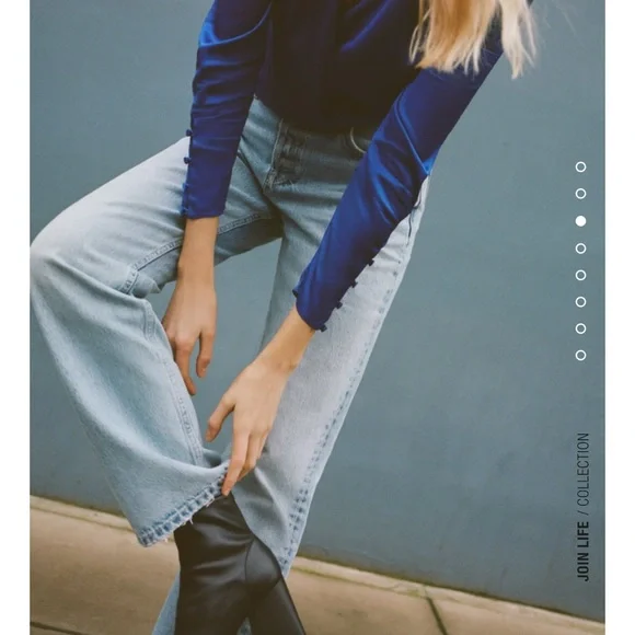 “Last one “ZARA BLOGGERS FAV SATEEN BODYSUIT ELECTRIC BLUE - Picture 5 of 8